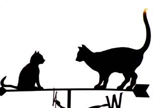 Two Cats weather vane